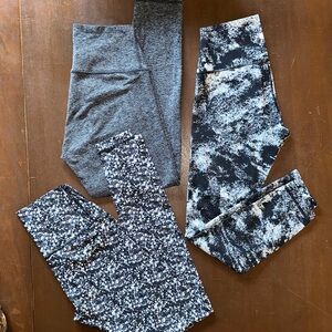 Black & White Lululemon 5pc clothing lot // 3 leggings & 1 top // size 8 & 6